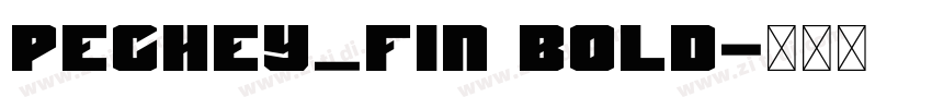 pechey_fin Bold字体转换